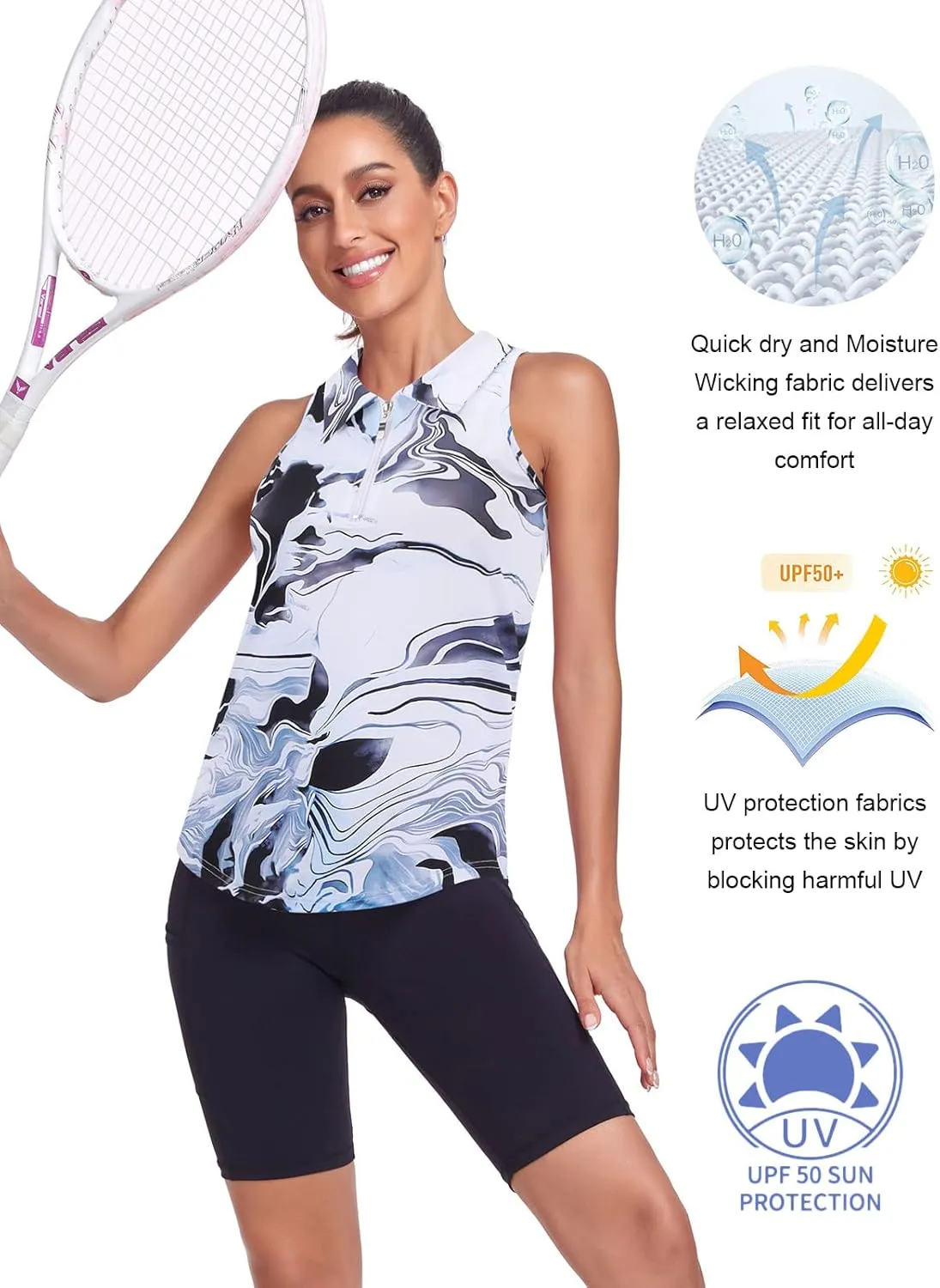 Tanst Sky Women's Racerback Tank Tops Quick Dry Sleeveless Workout Yoga Running Athletic Shirts