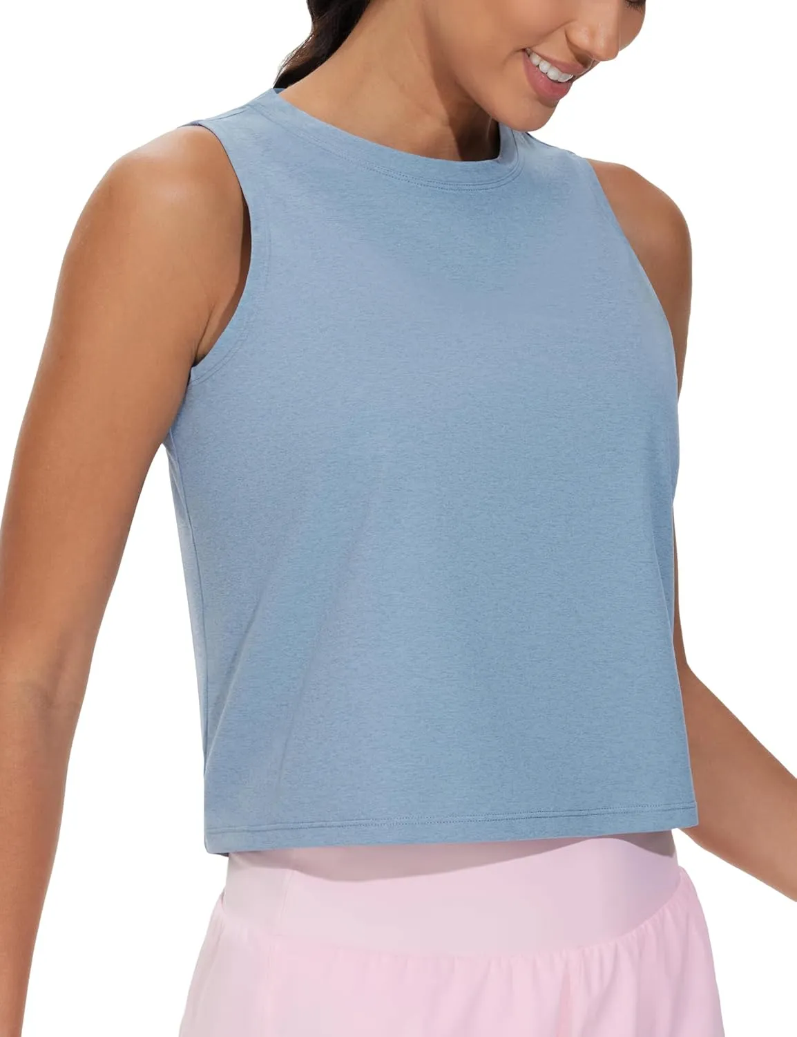 THE GYM PEOPLE Women's Workout Tank Tops 3 Pack Quick Dry Athletic Running Sleeveless Shirts