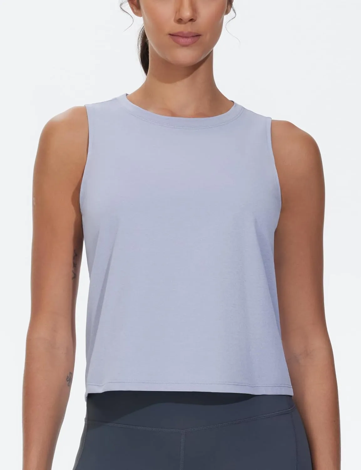 THE GYM PEOPLE Women's Workout Tank Tops 3 Pack Quick Dry Athletic Running Sleeveless Shirts