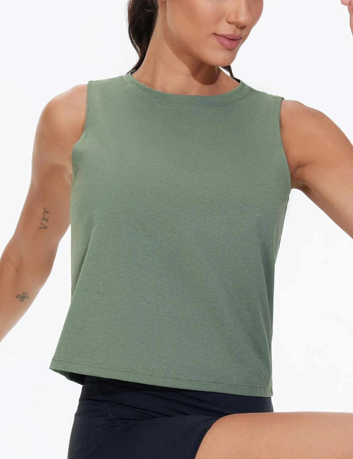 THE GYM PEOPLE Women's Workout Tank Tops 3 Pack Quick Dry Athletic Running Sleeveless Shirts