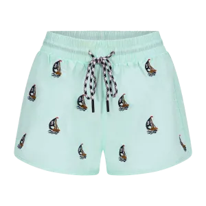 THE WOMEN'S CLASSIC SWIM SHORTS- POWDER BLUE