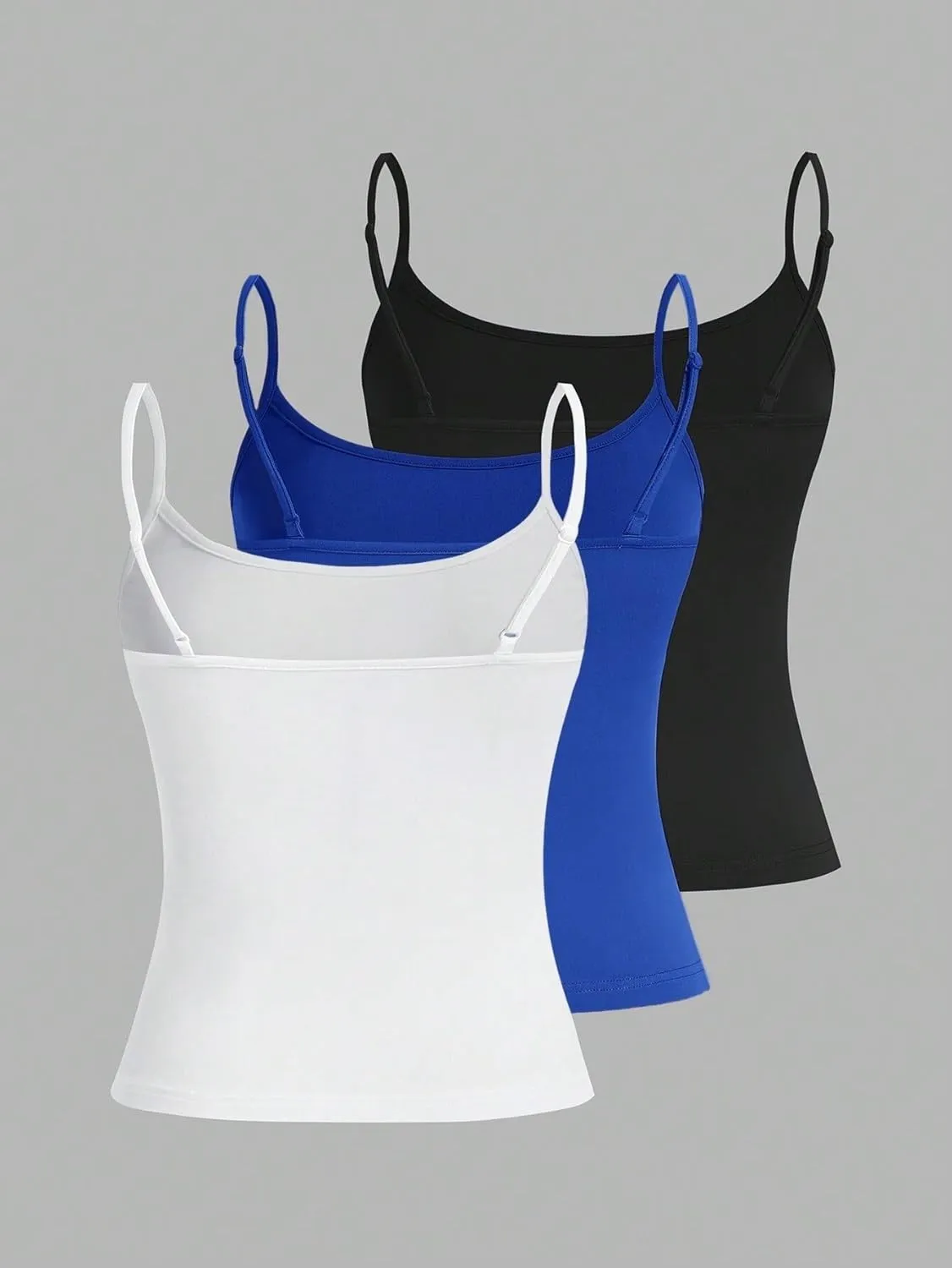 Tops for Women Fashion 2024 3pcs Casual Versatile Sexy Fit Camisole Tops for Summer Trendy Cami Tank Tops