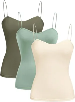 Tops For Women Fashion 2024 3pcs/Set Casual Sexy Versatile Tight Camisoles Suitable For Summer Trendy Cami Tank Tops