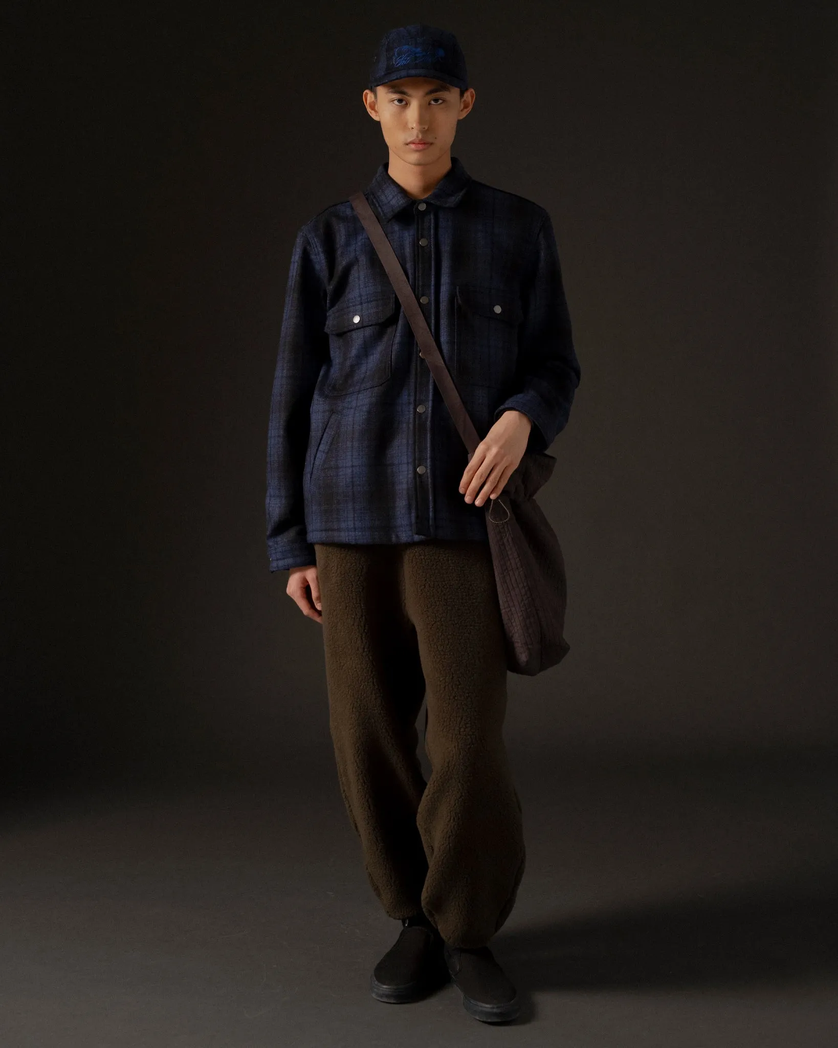 Troy Shirt Monitoba Wool Check Blue/Black
