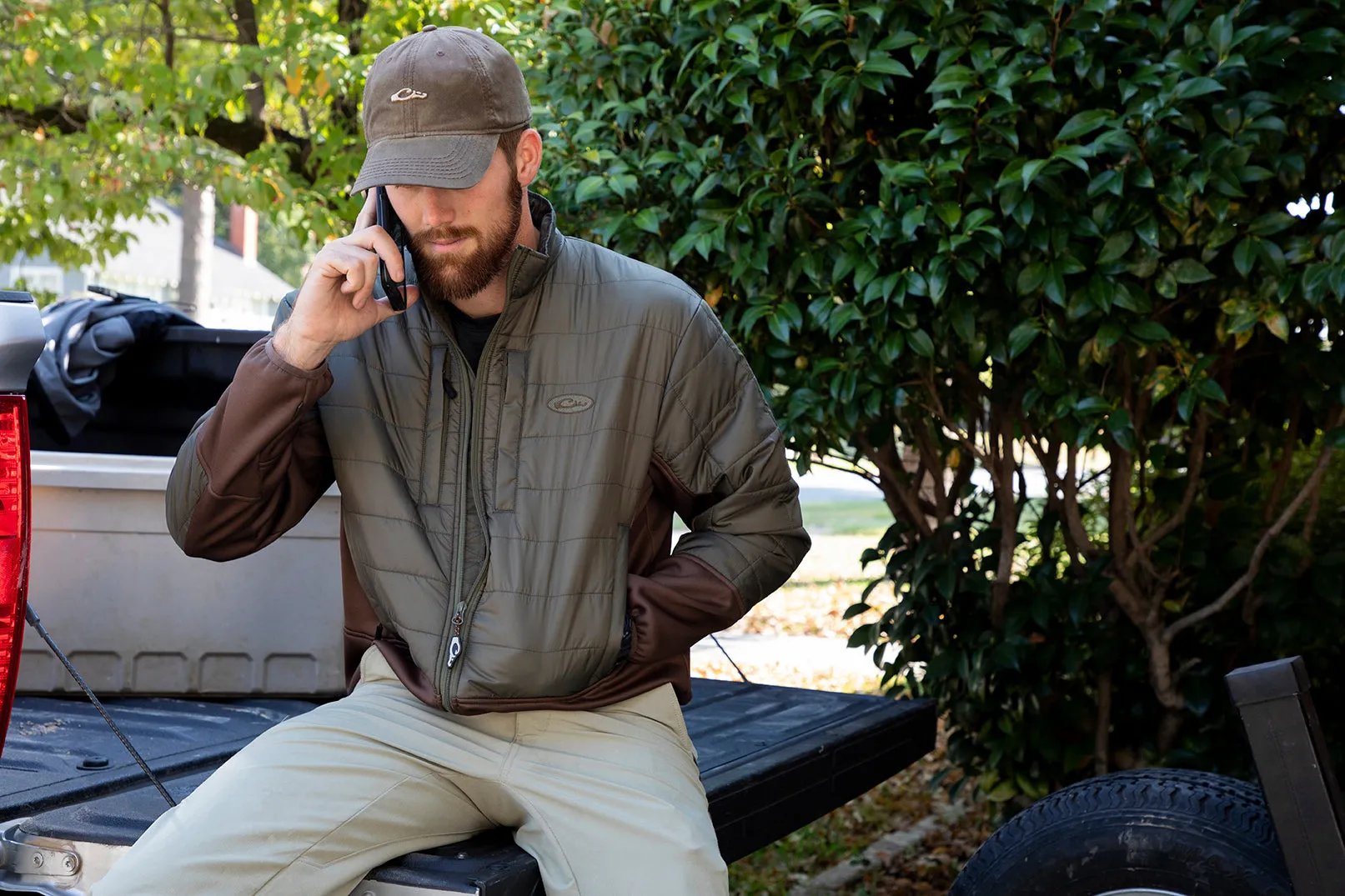Two-Tone Synthetic Double-Down Full Zip