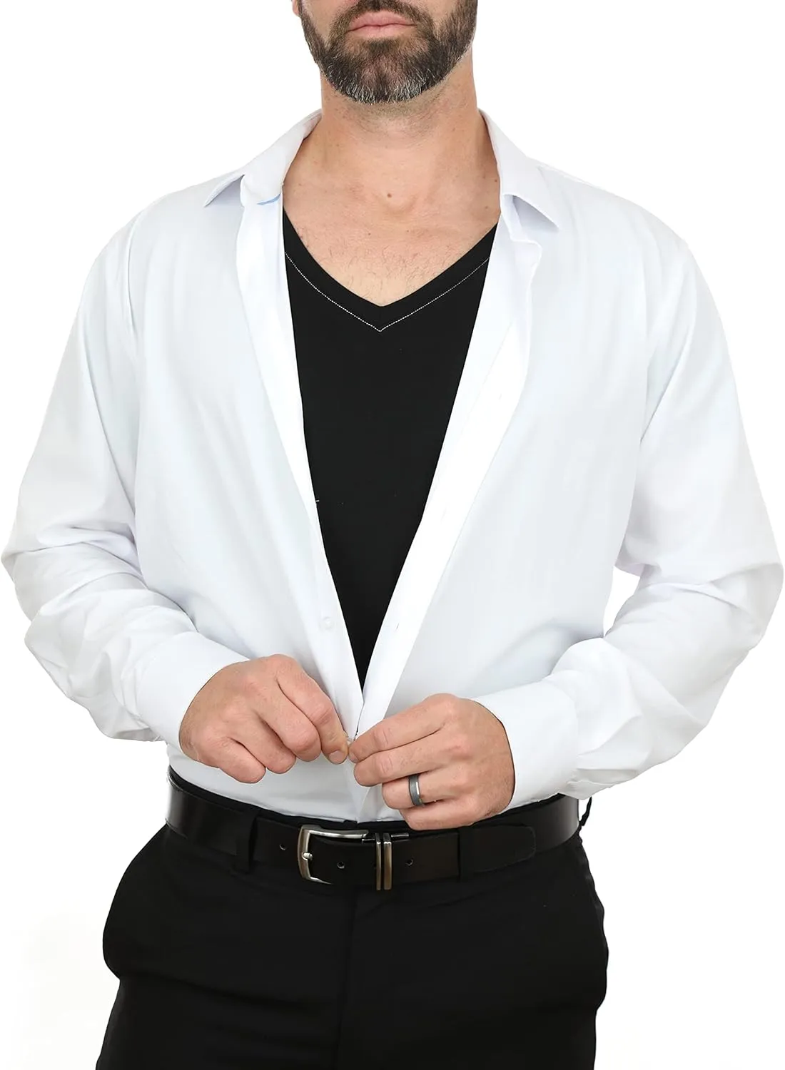 Ultra-Soft Long Undershirt with V-Neck