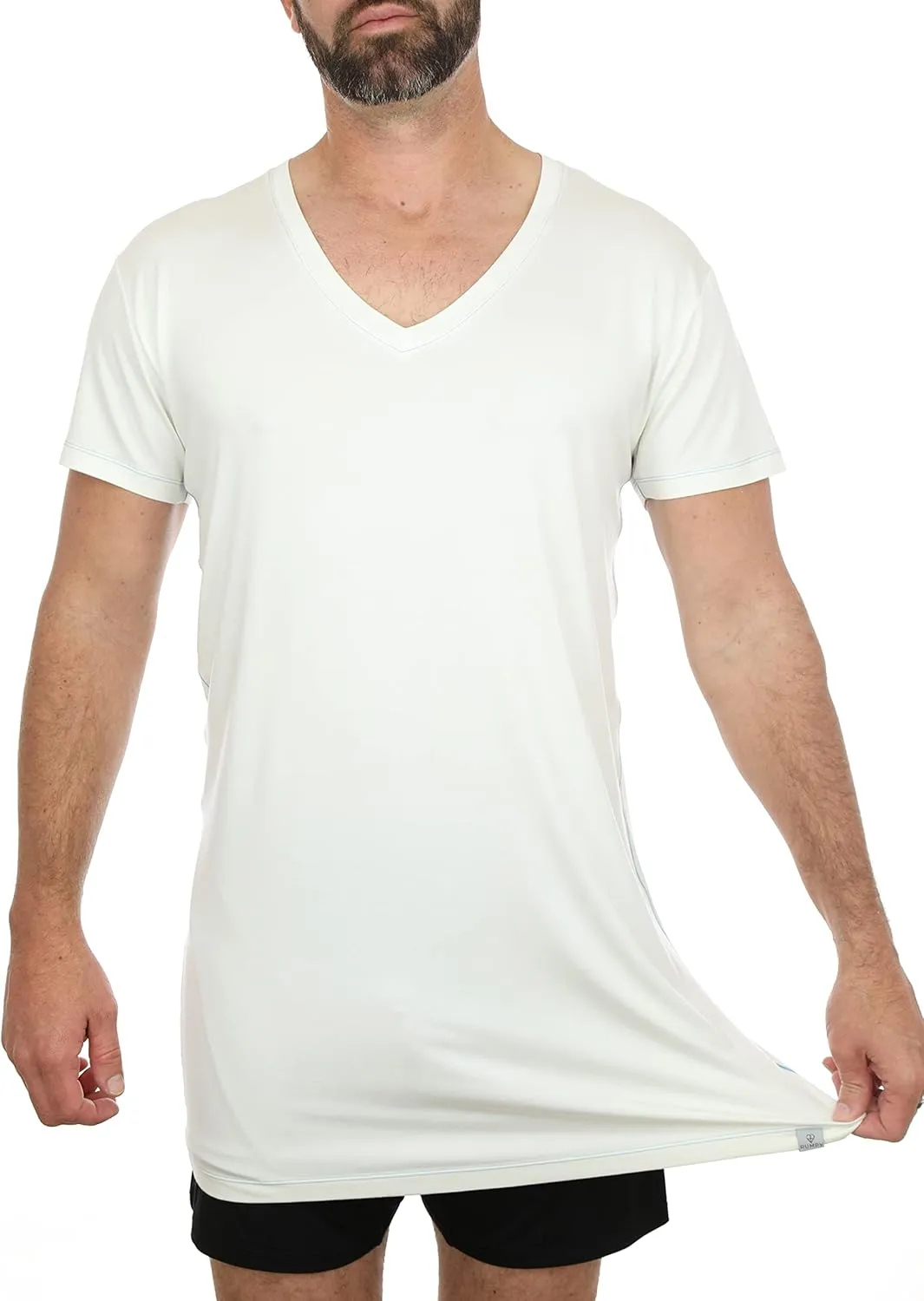 Ultra-Soft Long Undershirt with V-Neck