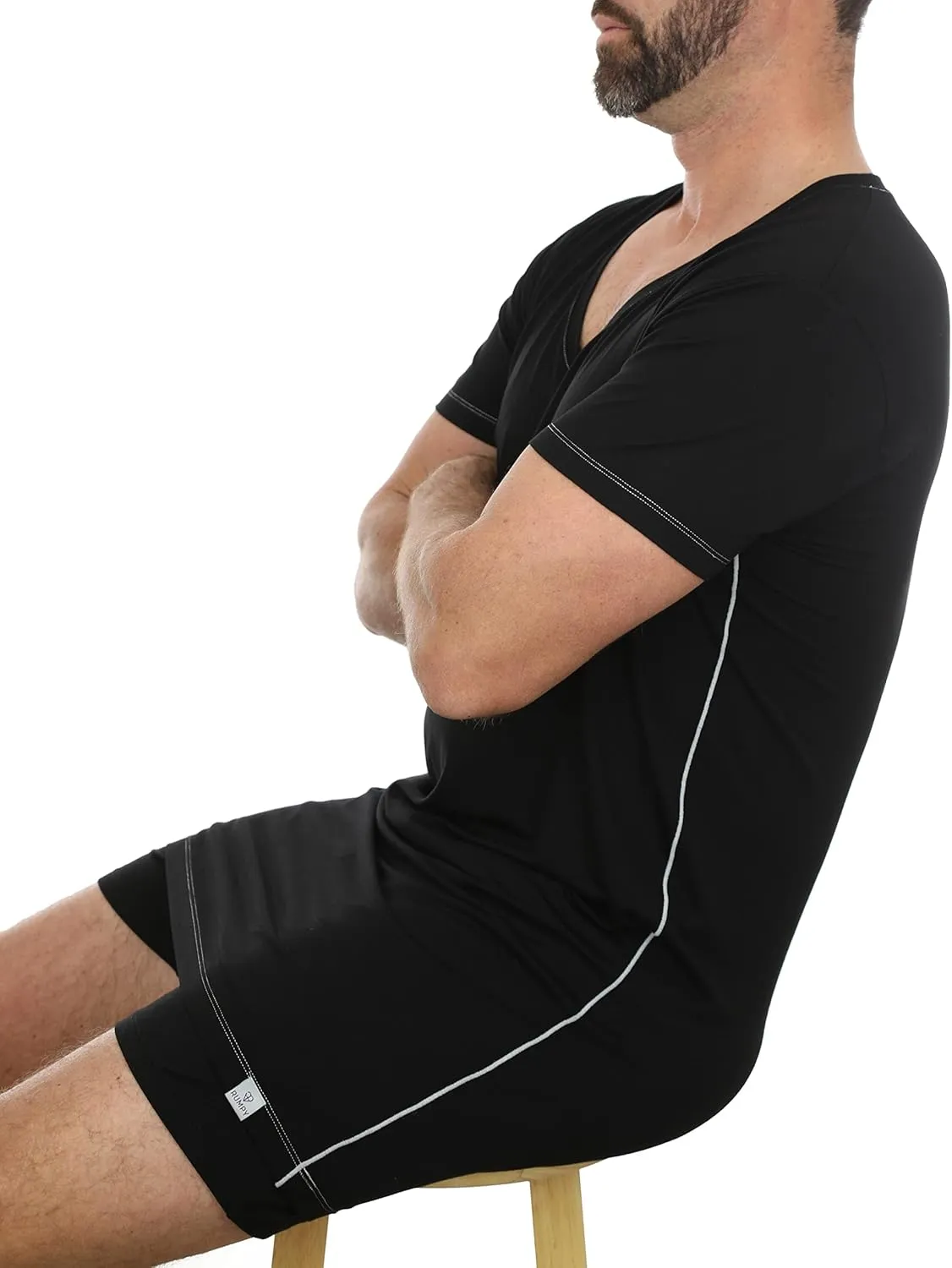 Ultra-Soft Long Undershirt with V-Neck