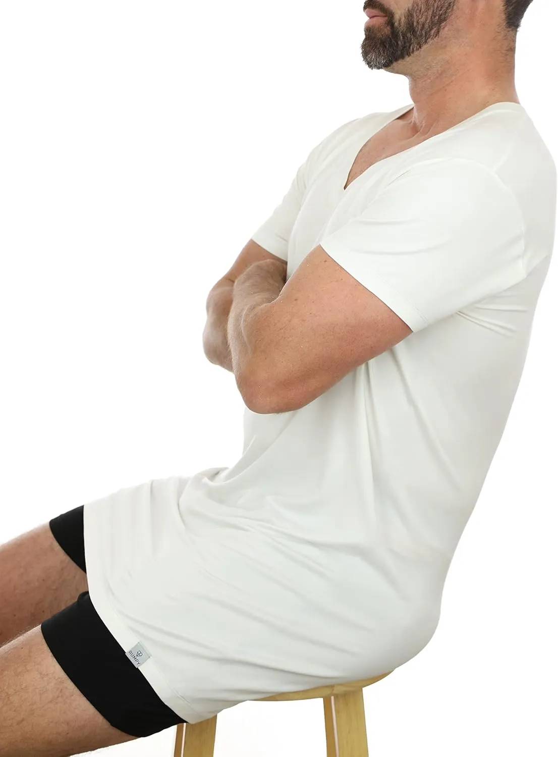 Ultra-Soft Long Undershirt with V-Neck