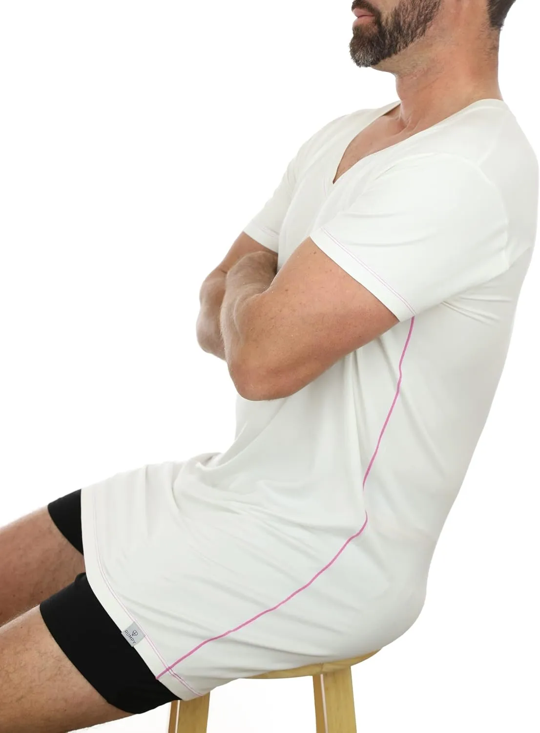 Ultra-Soft Long Undershirt with V-Neck