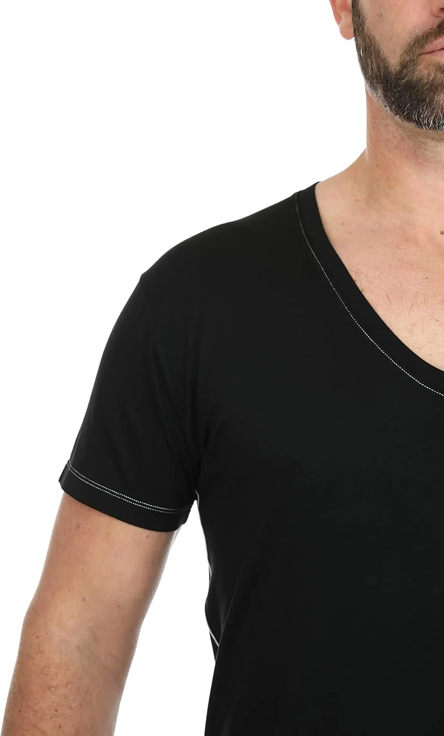 Ultra-Soft Long Undershirt with V-Neck