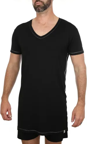 Ultra-Soft Long Undershirt with V-Neck