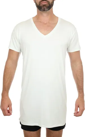 Ultra-Soft Long Undershirt with V-Neck