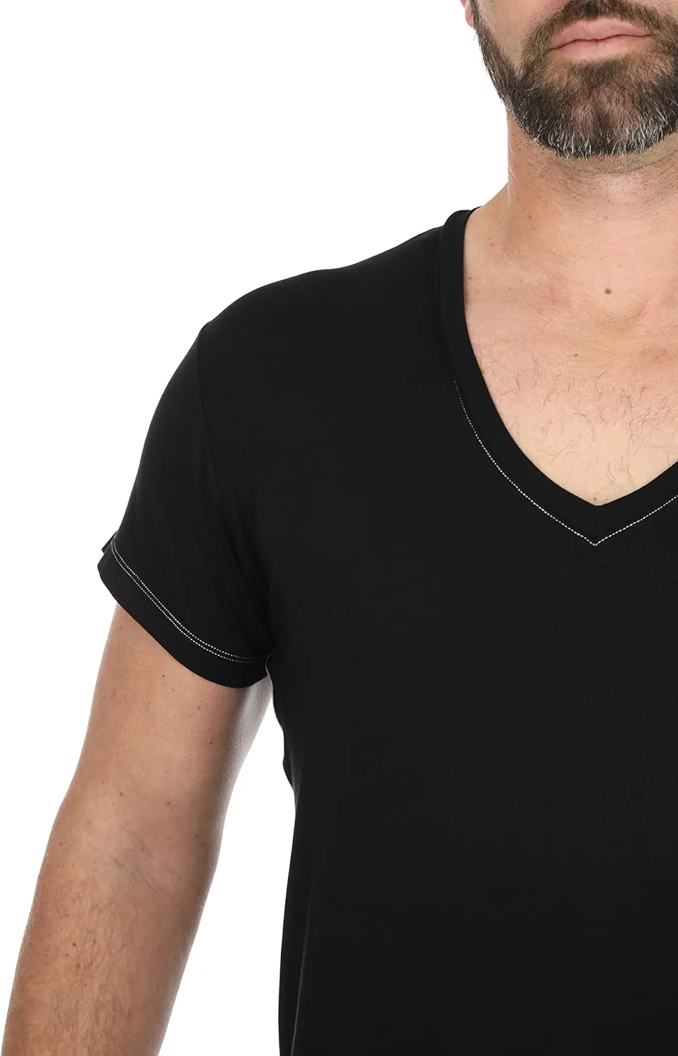 Ultra-Soft Men's Undershirt with V-Neck
