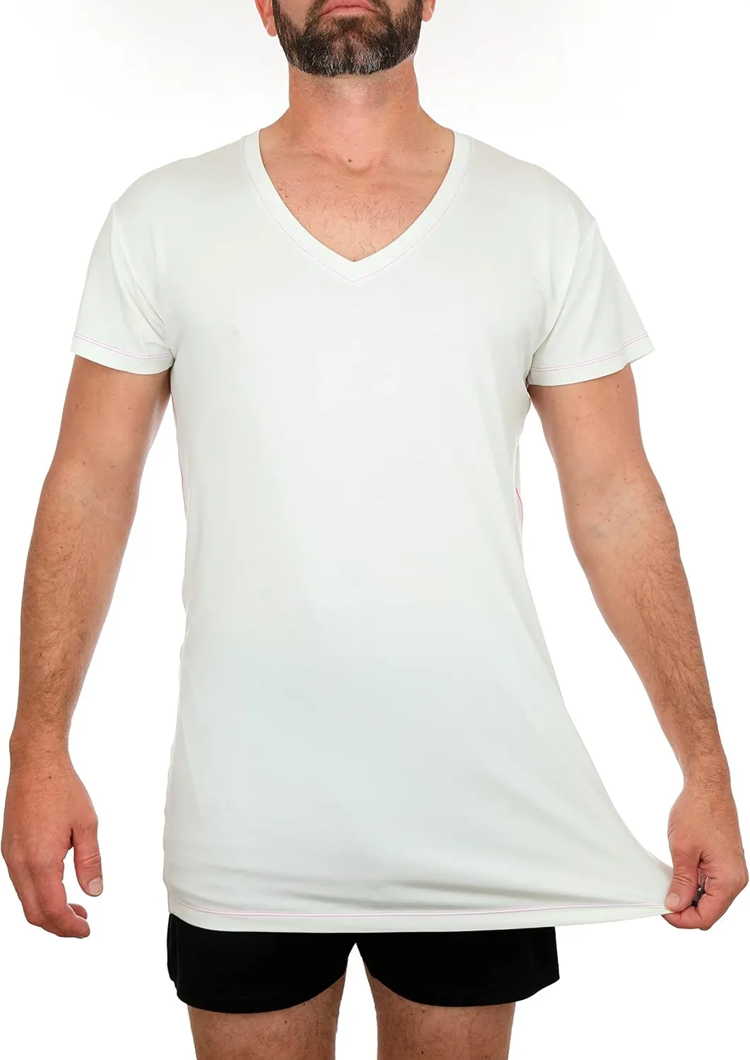 Ultra-Soft Men's Undershirt with V-Neck