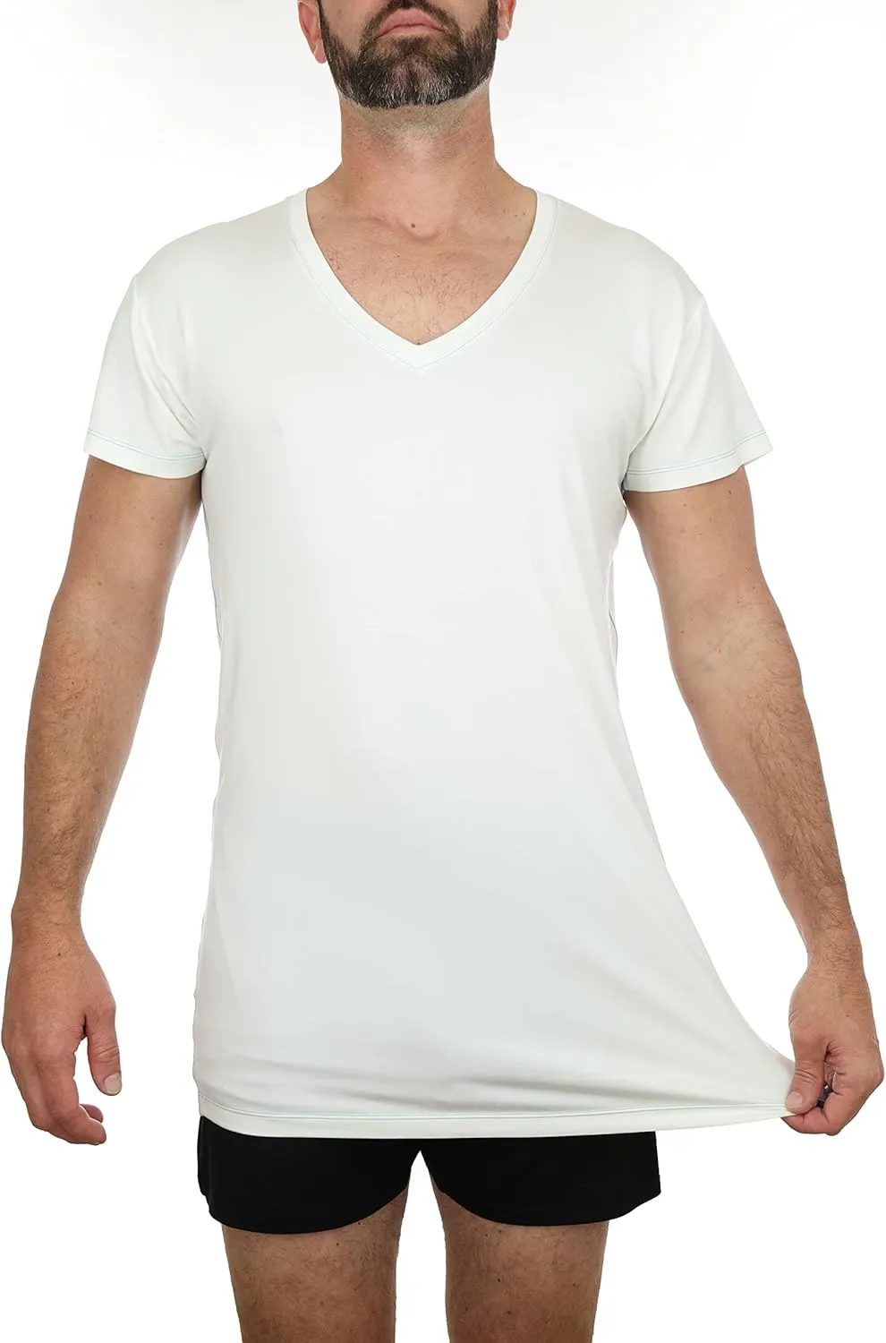 Ultra-Soft Men's Undershirt with V-Neck