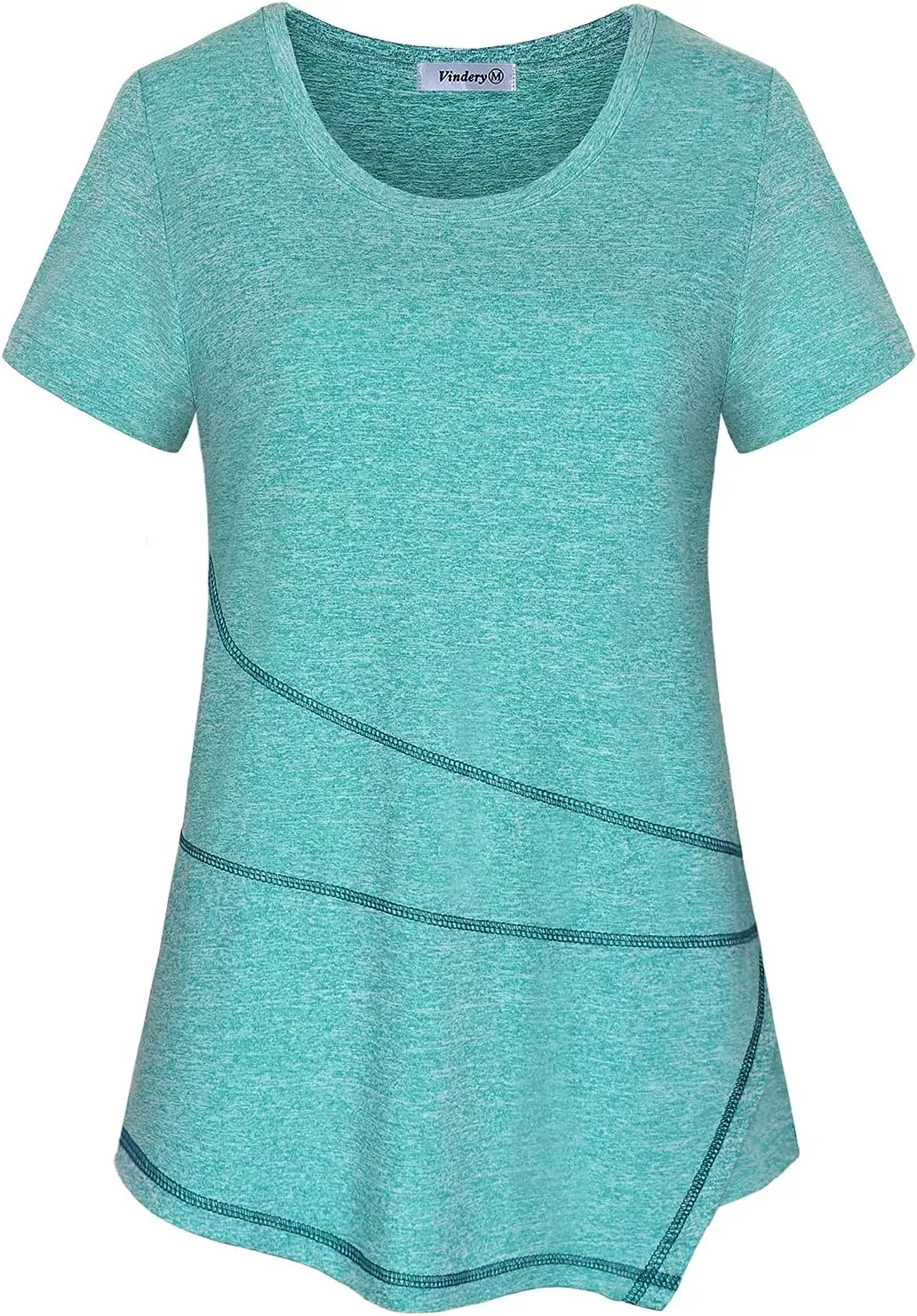Vldnery Women's Running Workout Tops Moisture Wicking Athletic Quick Dry Loose Fit Yoga Top