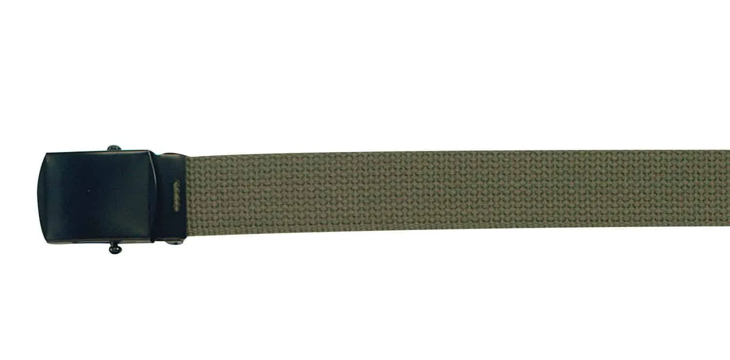 Web Belt Olive w/ Black Buckle