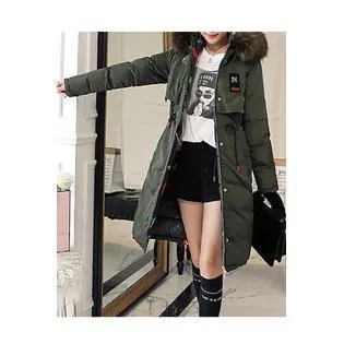 Women Casual Long Zipper Warm Winter Padded Jacket - WJC23499