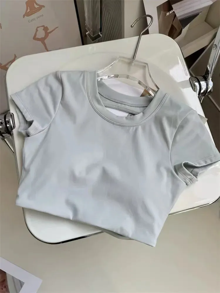 Women Padded Active Backless Top