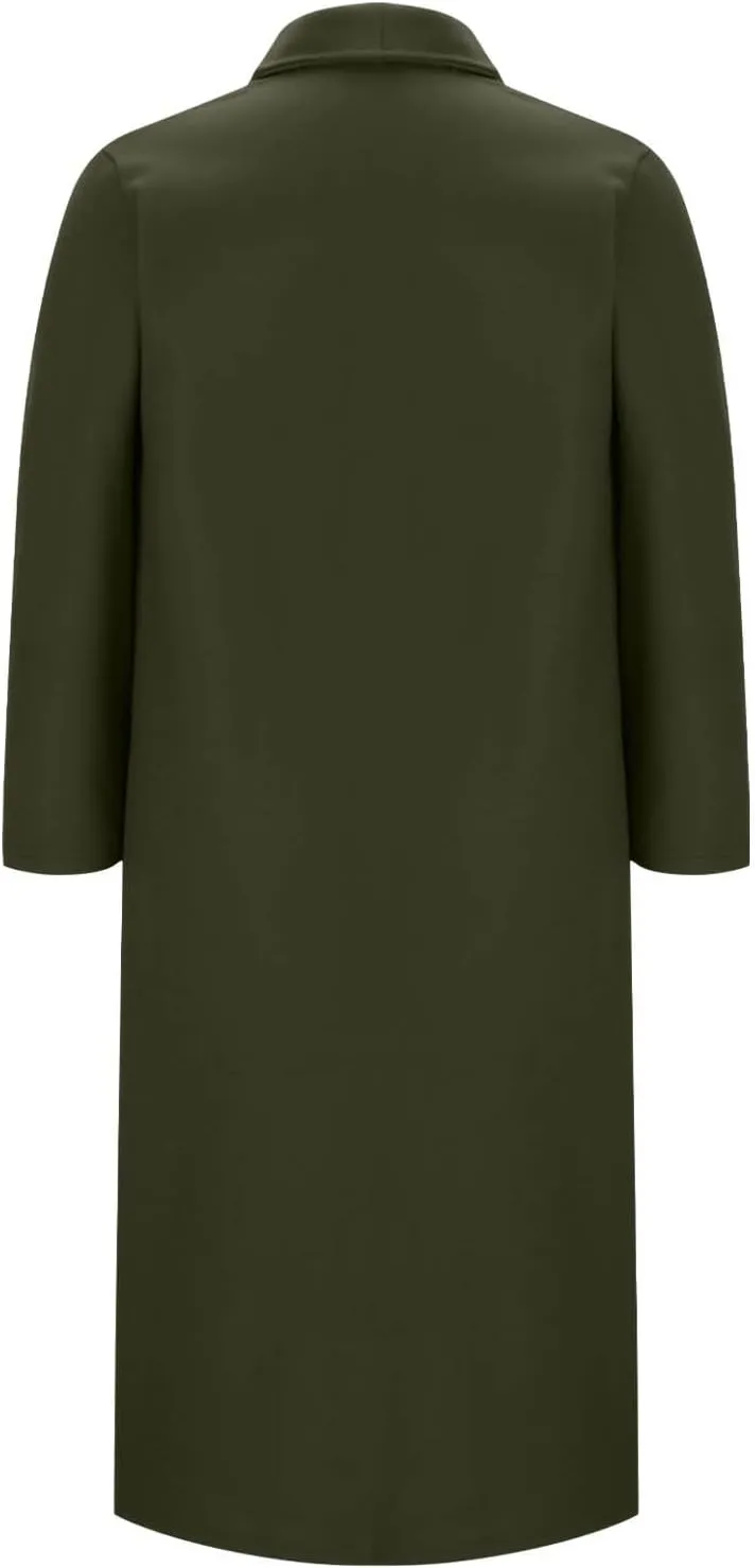 Women's Chic Shawl Collar Work Maxi Long Pea Coat Solid Color Thick Trench Coats Fall Winter Versatile Jackets 2024