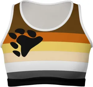 Women's Soft Sleeveless Tank Tops Gay-Bear Pride Flag Scoop Neck Basic Cami Shirts
