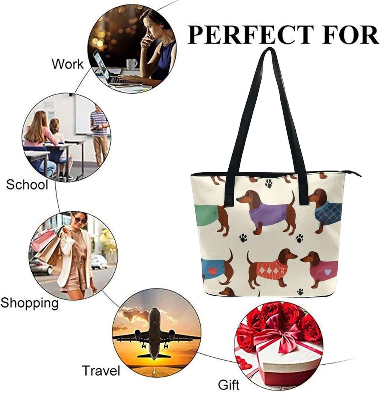 Women's Versatile Bucket Bag Soft PU Leather Trendy Shoulder Purse
