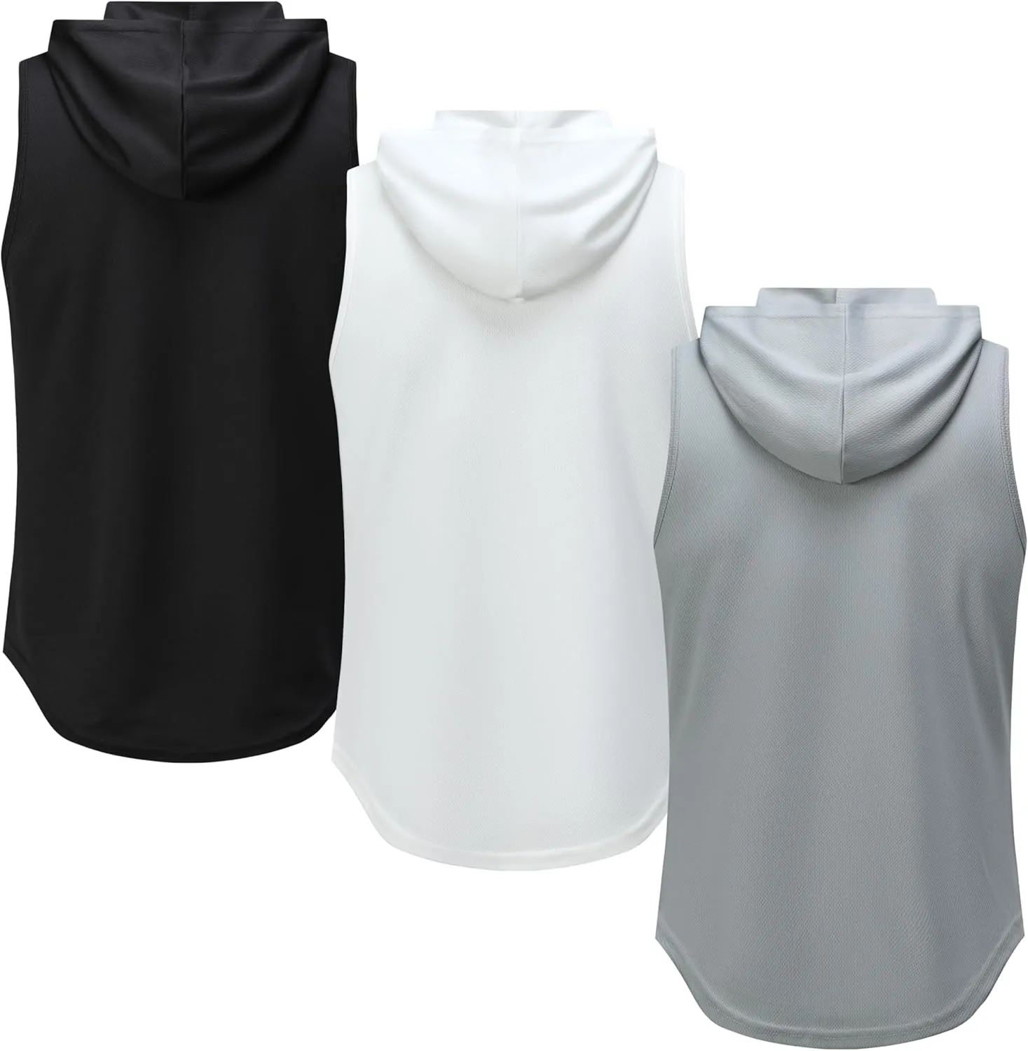 Womens Workout Hooded Tank Yoga Tops Running Shirts Quick Dry Gym Sleeveless Hoodie
