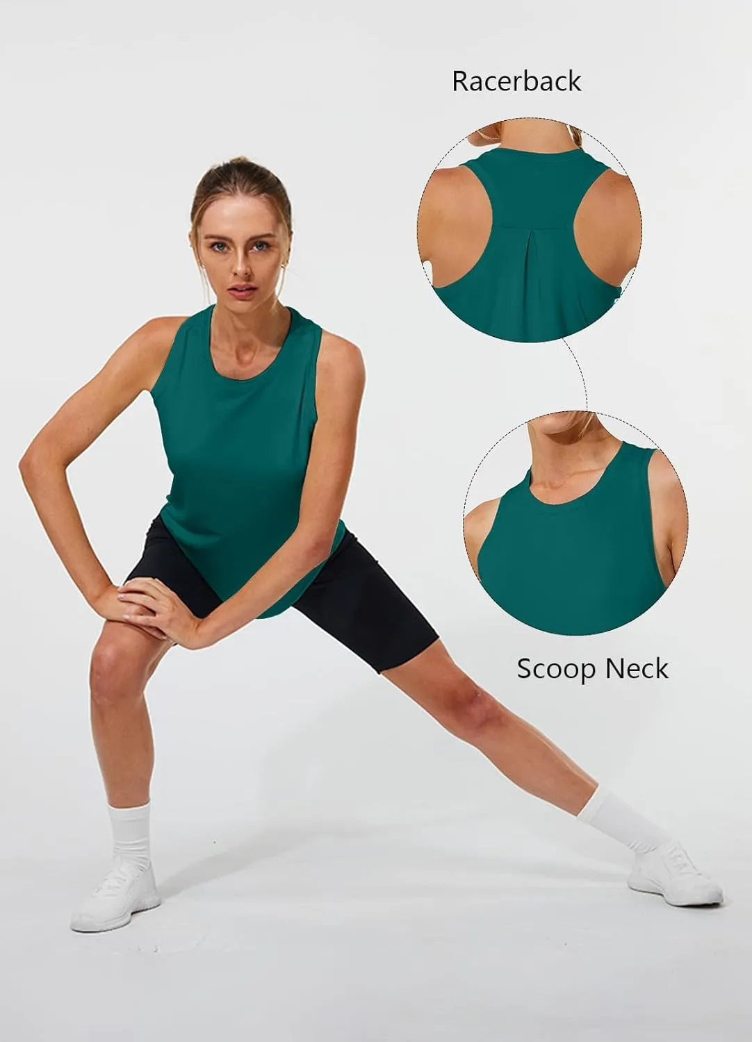Workout Tank Tops for Women Racerback Tops Sleeveless Running Shirts Loose Fit Athletic Gym Quick Dry Exercise