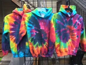 Youth Rainbow Spiral Hoodies