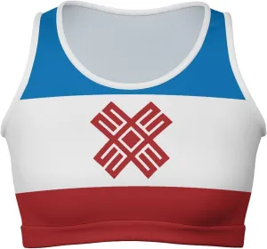 Zakqeik Women's Soft Sleeveless Tank Tops Mari El Flag Scoop Neck Basic Cami Shirts