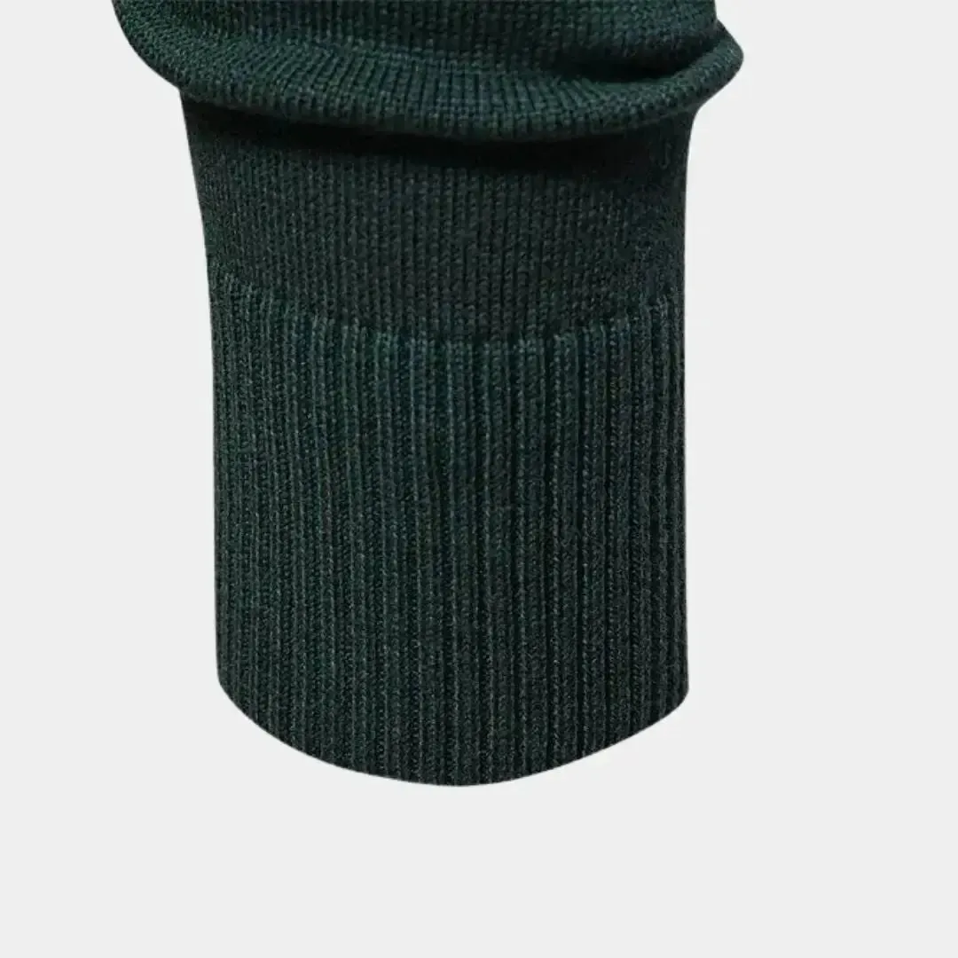 Zipper Solid Daily Outdoor Color Knit Sweater - Cross & Crown